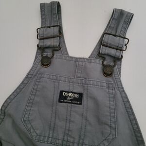 OshKosh B'Gosh Overalls 3T Toddler Boys Girls Gray Lightweight Corduroy Country
